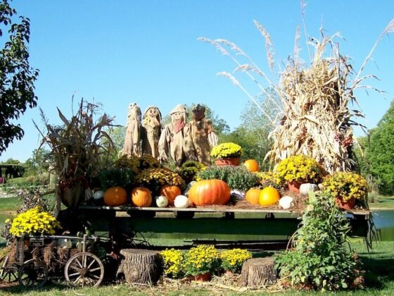 Featured Creating Homemade Fall Lawn Decorations: Outside Fall Decorations