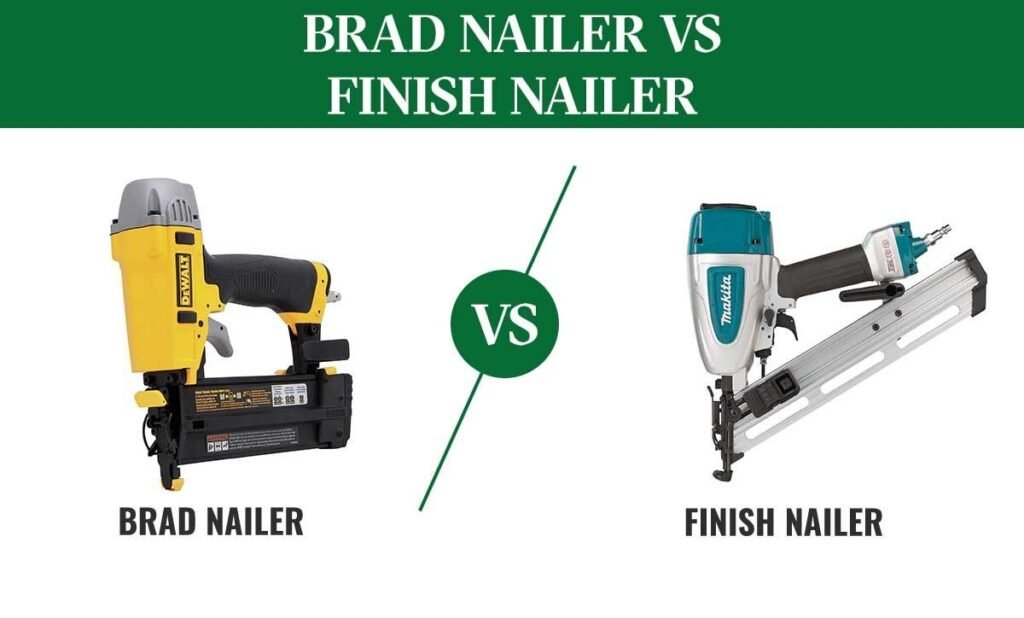 Finish Nailer vs. Brad Nailer, what are the Differences?