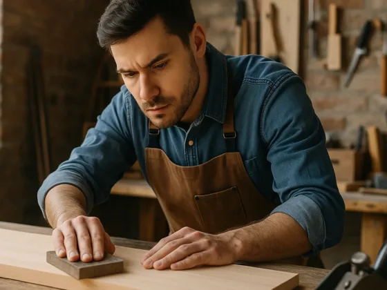 Modern office building lobby being upgraded with new lighting, clean finishes, and professional contractors walking through the space.