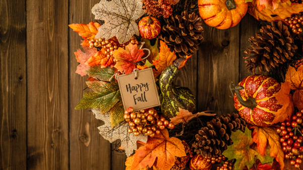 Bountiful Harvest with a Fall Wreath image - Bountiful Harvest with a Fall Wreath
