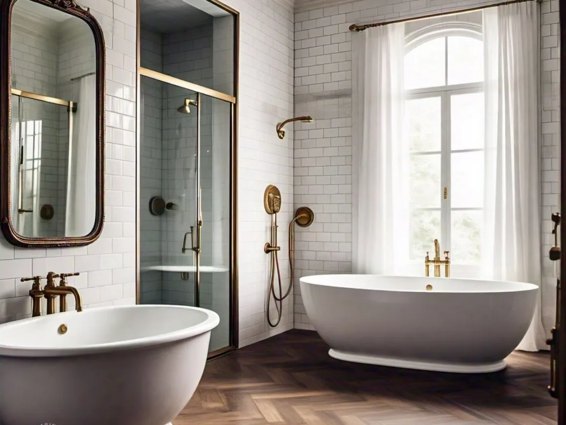 A beautiful, classic, and timeless bathroom decor with a relaxing vibe.