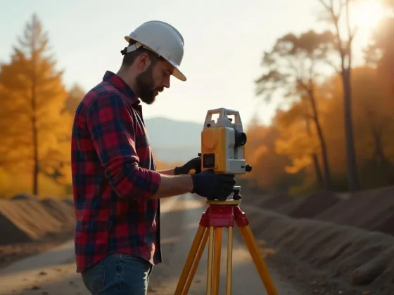 Topographic survey before construction