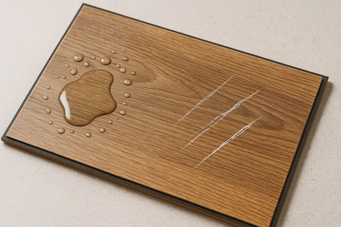 Waterproof and scratch-resistant luxury vinyl plank flooring