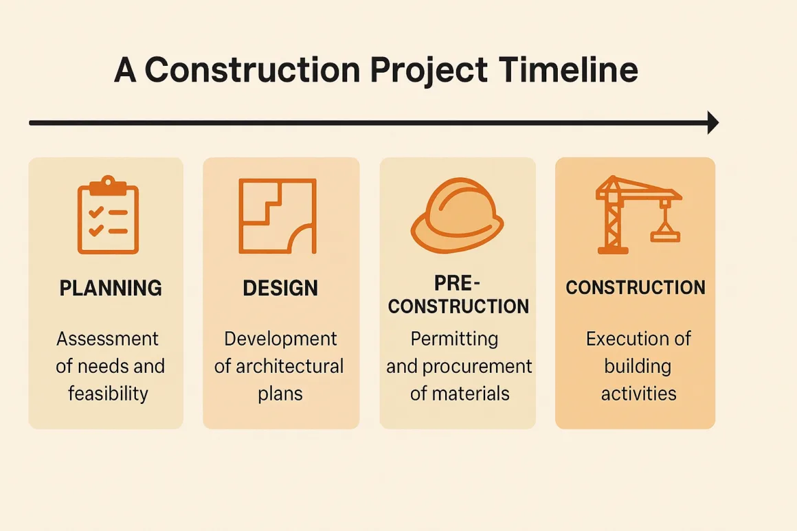 General contractor project timeline from first call to final handover